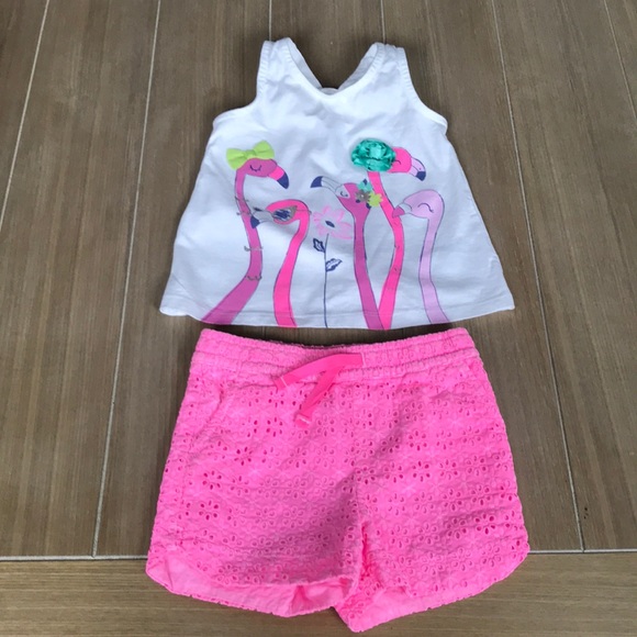Cat /& Jack Girl/'s Shorts Drawstring Eyelet Navy Blue Size 3T Summer Spring NEW